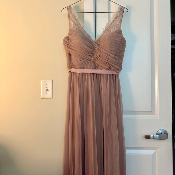 BHLDN Hitherto bridesmaid dress with lace in dusty rose - Picture 4 of 11